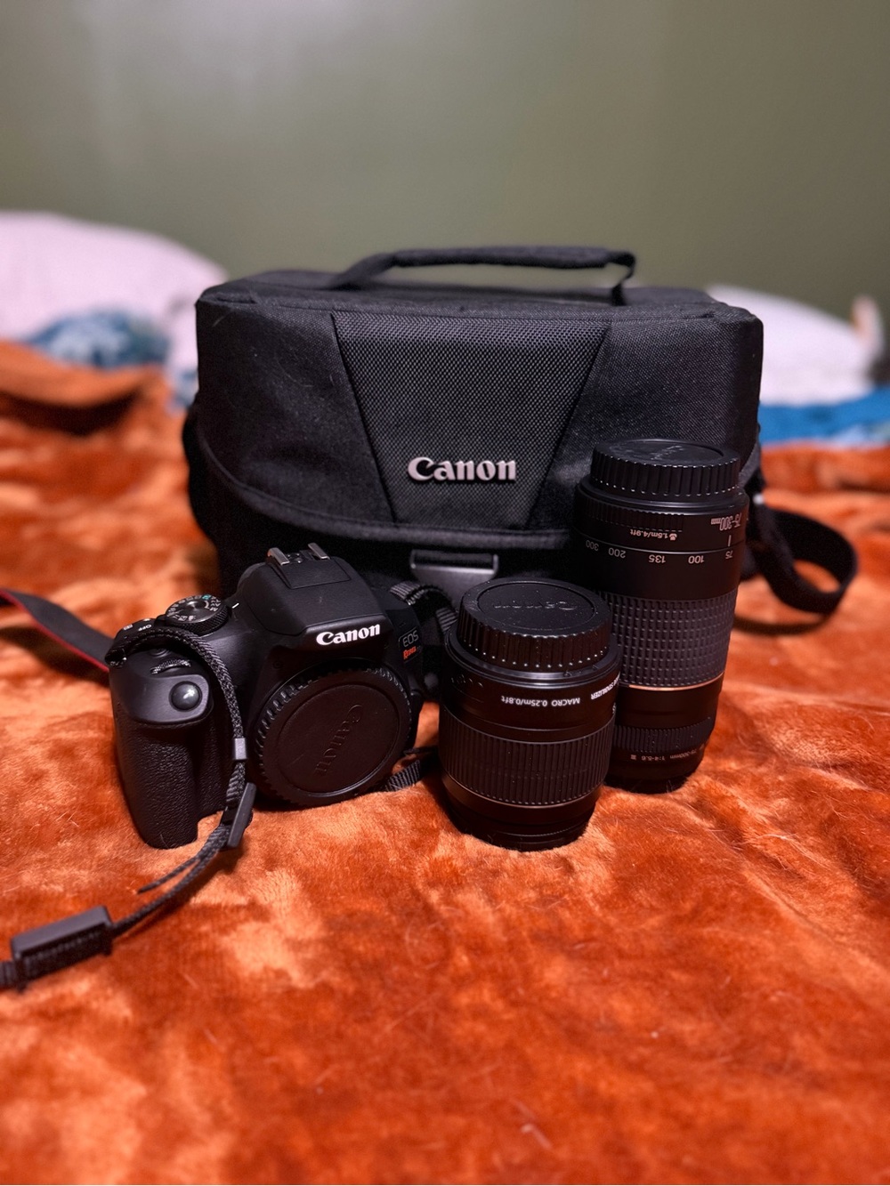 Canon Rebel T6 Camera Kit in Black with Two Lenses